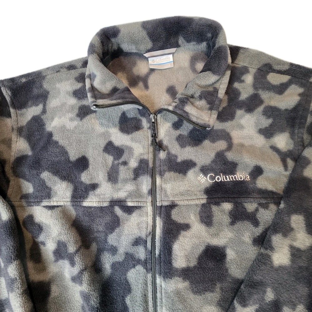Men's Columbia Steens Mountain Fleece Full Zip‎ Jacket Large Polyester Winter